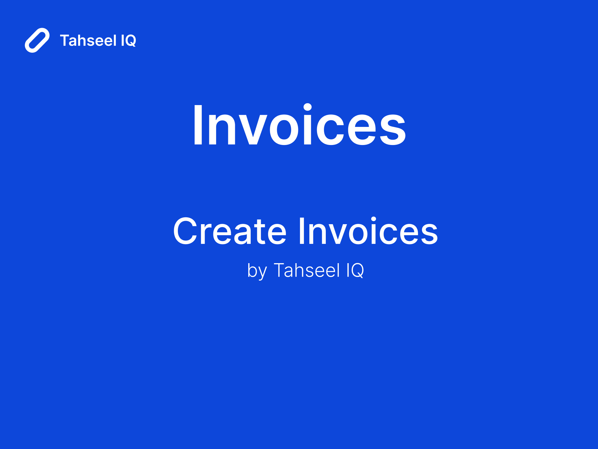 Create an invoice